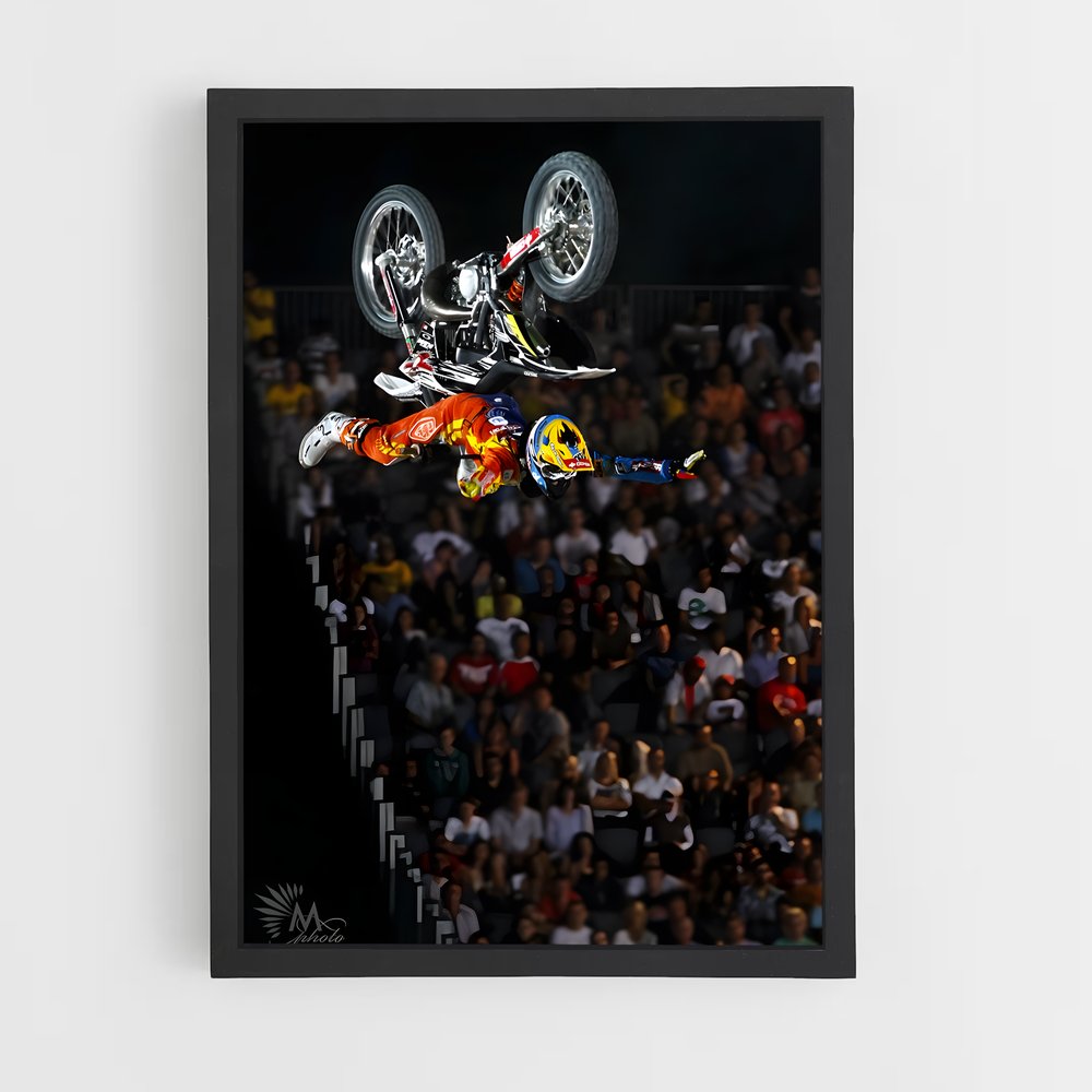 Poster Red bull motard – affiche Motocross freestyle (vue 2)